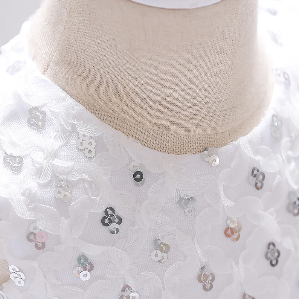 Baby Girl Dress 2018 Cute Toddler Infant Princess Dress 1st Birthday Sequins Newborn Party Wedding Dresses Baby Christening Gown (4)