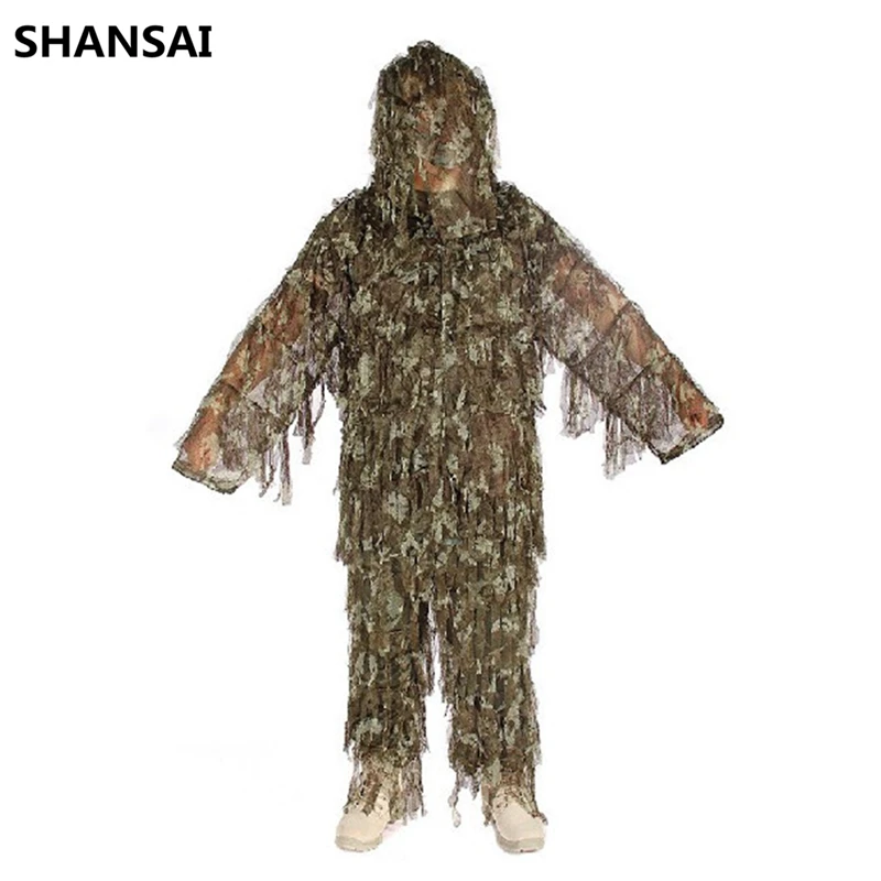 

SHANSAI Battle Fatigues Bionic Ghillie Suits Camouflage Hunting Suit Recon Paintball Airsoft Photographing Military