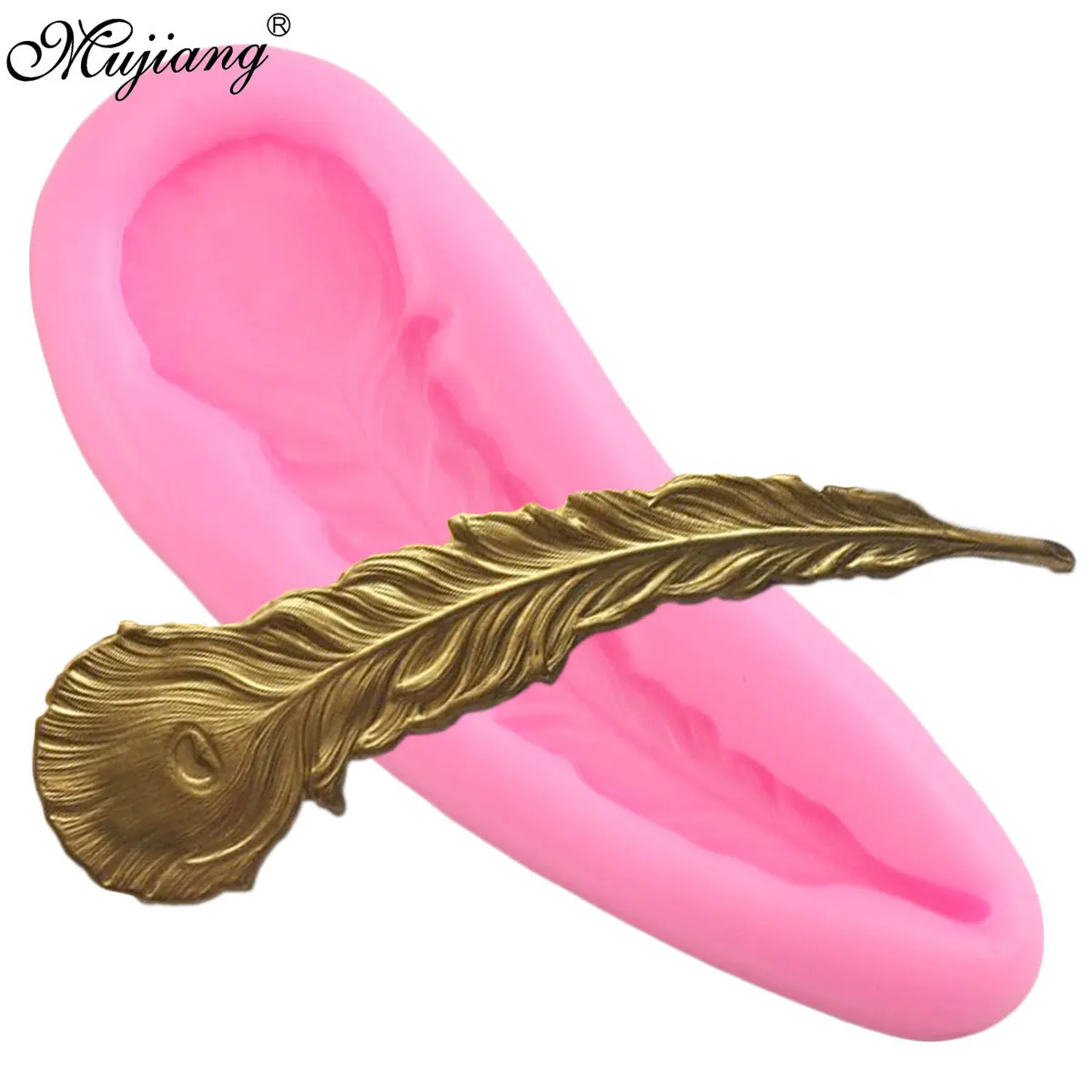 

Peacock Feather Cake Border Silicone Mold DIY Wedding Cake Decorating Tool Fondant Chocolate Candy Gumpaste Cupcake Baking Mould