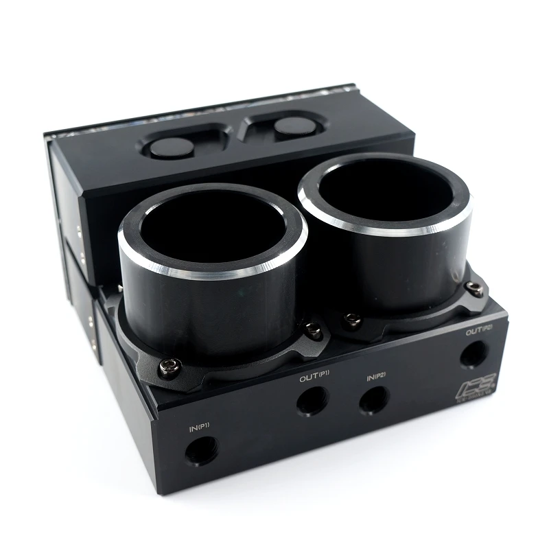 Best IceMan Cooler Double D5 water pump double CD-ROM integrated water tank POM tank Reservoir Stock cooler block vest 2