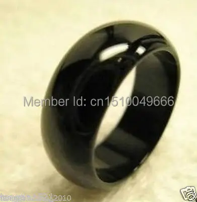

FREE shipping>>>>>Men Cool Black natural stone ONYX Band Ring