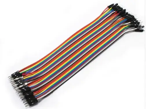 

40pcs in Row Dupont Cable 10cm/20cm/30cm 2.54mm 1pin 1p-1p Male to Male jumper wire for Arduino Resistor
