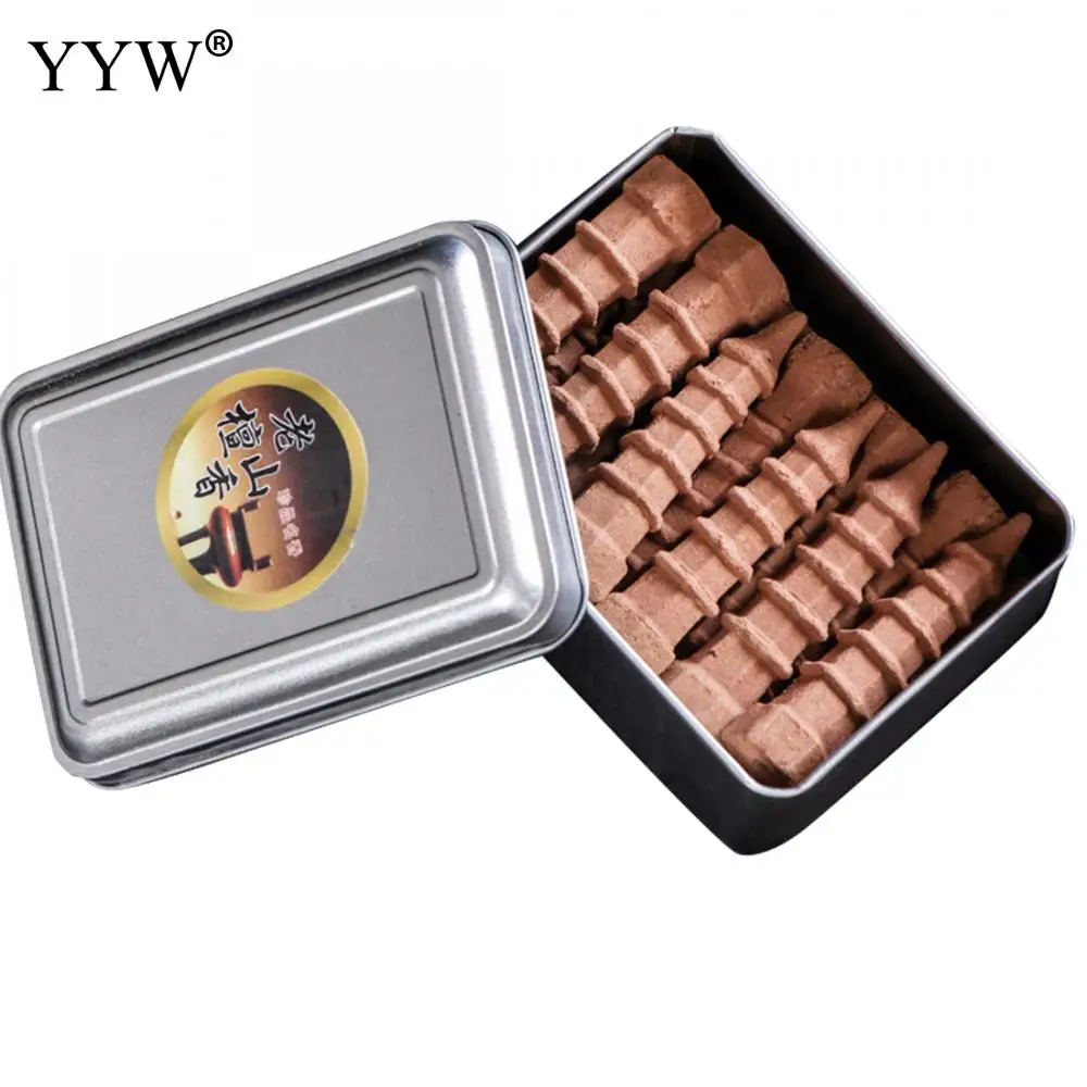

20pcs/Box Incense Cones For Backflow Tower Accessories Tower Shape Incense Natural Backflow Fragrant Incense Cones Sandalwood