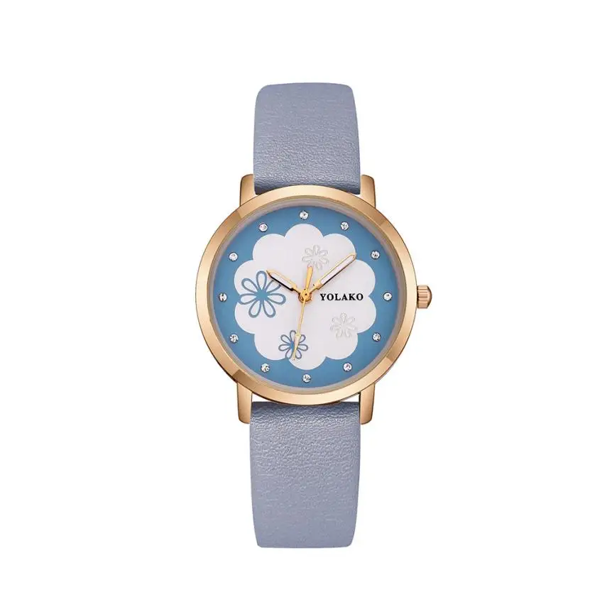 Изысканный Простой Для женщин часы Роскошный пояс часы со стразами цветочным узором циферблат Macarons Цвет ремешок Montre Femme часы