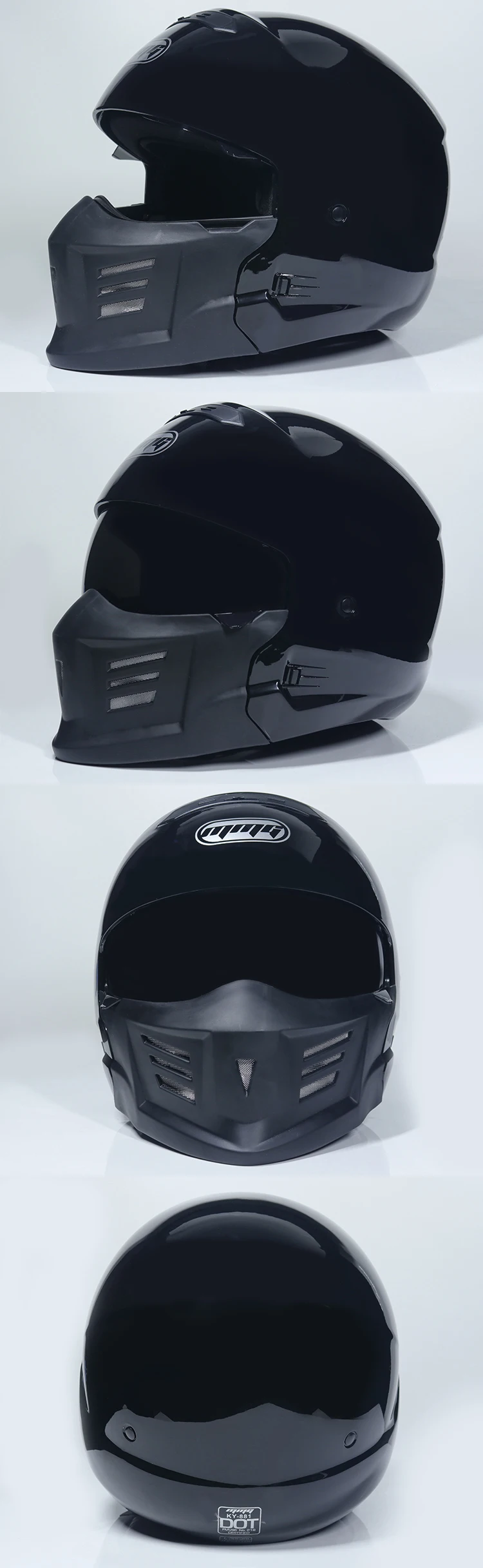 Ретро мотоциклетный шлем скорпиона локомотив индивидуальная комбинация полный шлем Композитный полушлем