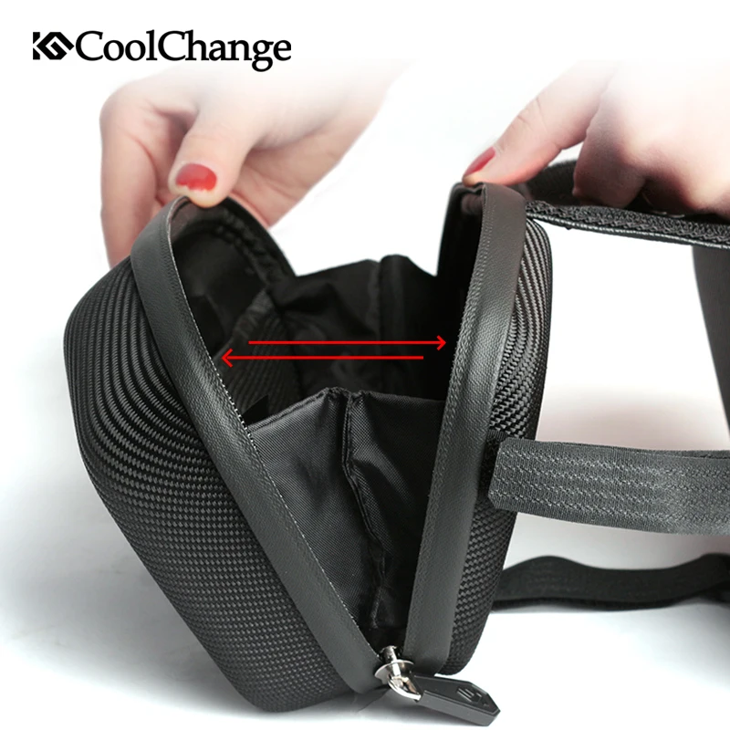  CoolChange Waterproof Bike Bag Frame Front Head Top Tube Cycling Bag Double IPouch 6.2 Inch Touch S - 32849782542