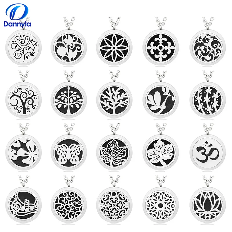 

Wholesale And Retail 30mm Stainless Steel Aromatherapy Locket Pendant With Chain And Pads, Accept Customization AA101-120-L60
