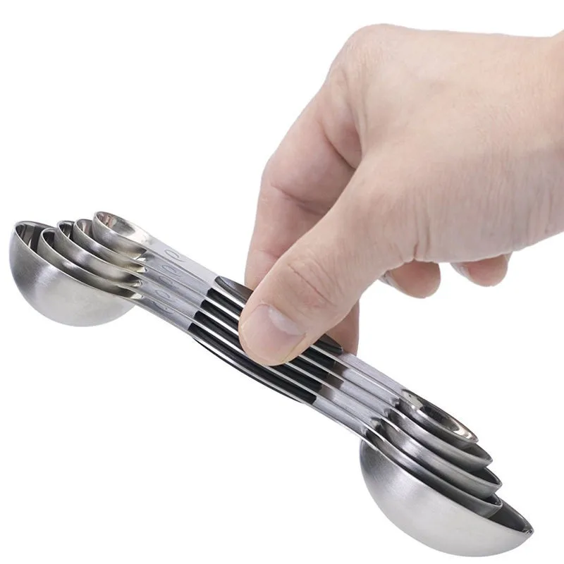 Magnetic Baking Scale Spoon, Ingrediente seco e líquido, 5 tamanhos