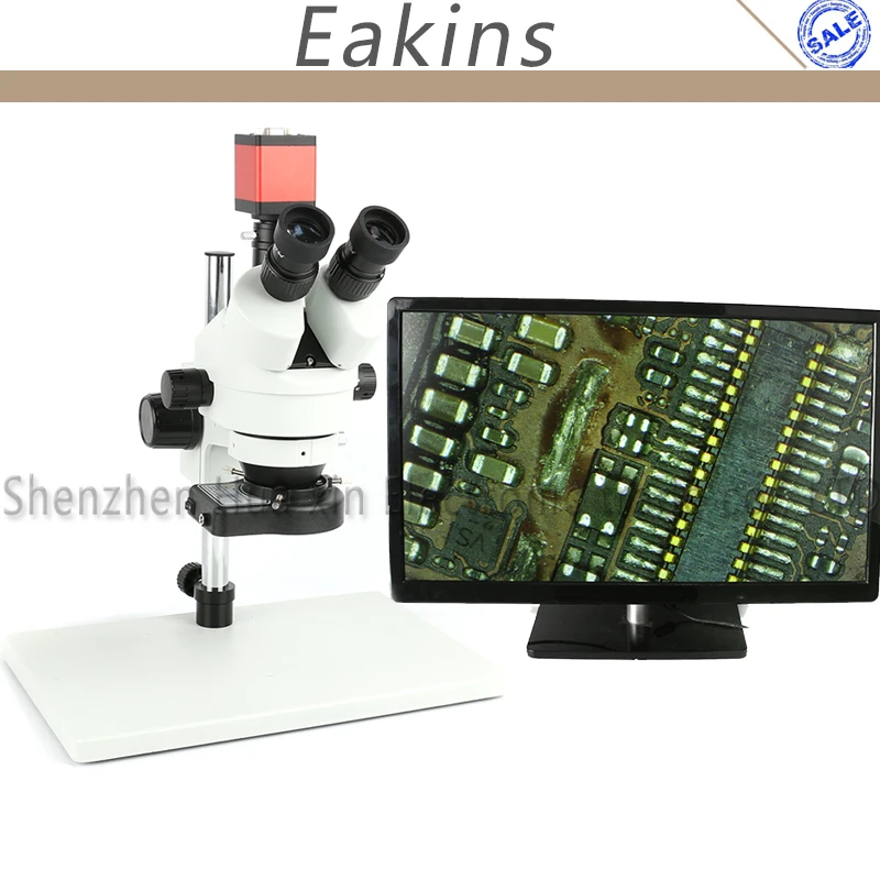 #*Cheap 7X 45X Zoom Trinocular Stereo Microscope+720P 13MP VGA HDMI Video Camera Microscope+144 LED Light For For phone pcb inspection