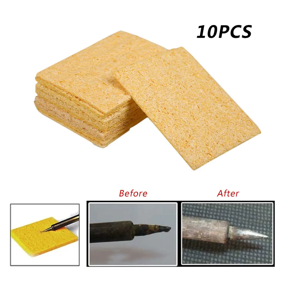 10pcs Cleaner Endurable Tool Magic Soldering Solder Iron Tips Sponge Pad Home