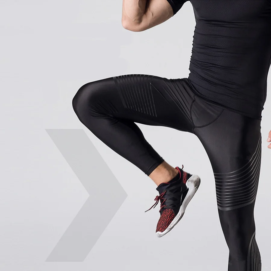 New Mens Running Tights Compression Pants Rashgard MMA Gym Tight Joggers Yoga Leggings Men Trousers Fitness Jogging Sport Pants