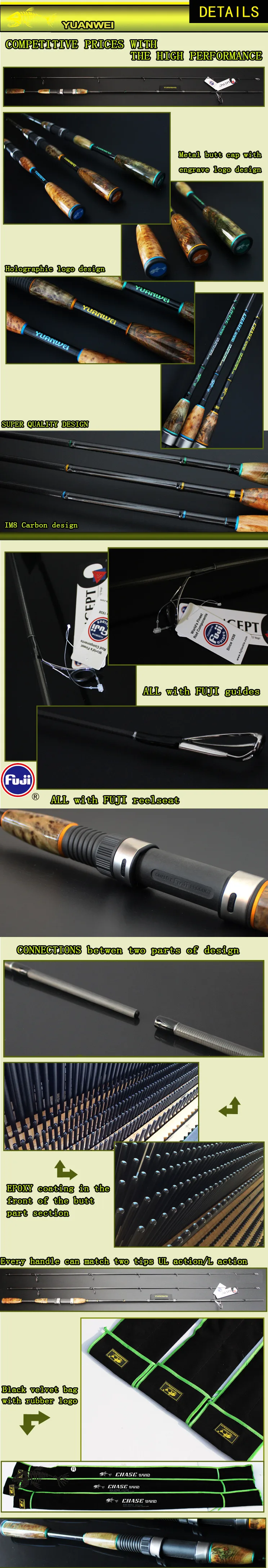 Varas de Pesca Vara de Pescar Canne a Peche m de Carbono Novas l 2 Seção Carpe Peixe Pólo Estar Girando Vara Isca 2019 1.98 ul - 4 Varas de pescar