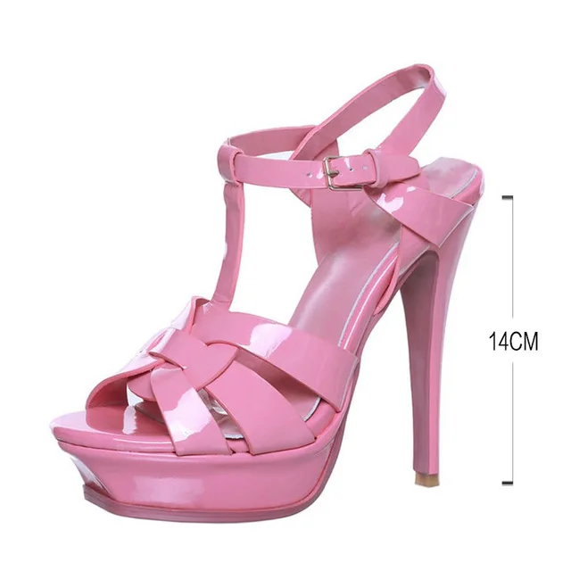 KemeKiss/ ; качественные босоножки из натуральной кожи на высоком каблуке; женская пикантная обувь; модная женская обувь; горячая распродажа; 33-40; R4425 - Цвет: pink