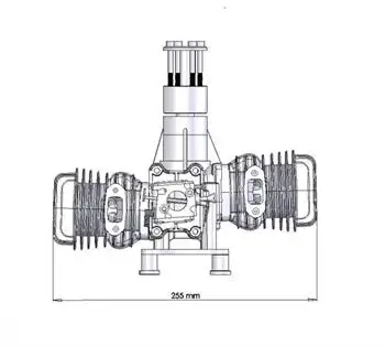 DLE111 111cc двойной бензиновый двигатель с электронным зажиганием и глушителем для RC самолета