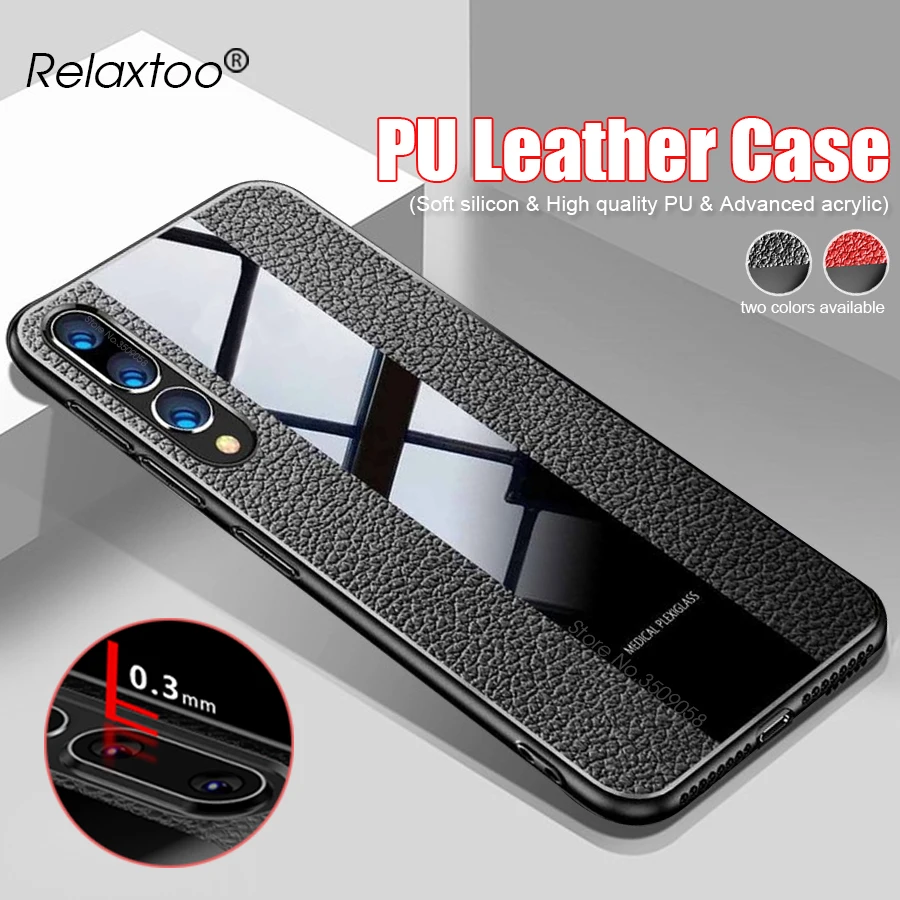 

Luxury PU Leather Phone Case For Huawei P20 Light Case Silicone Soft Cover For huawei P20 Lite Pro P 20 20Lite 20Pro Coque Capa