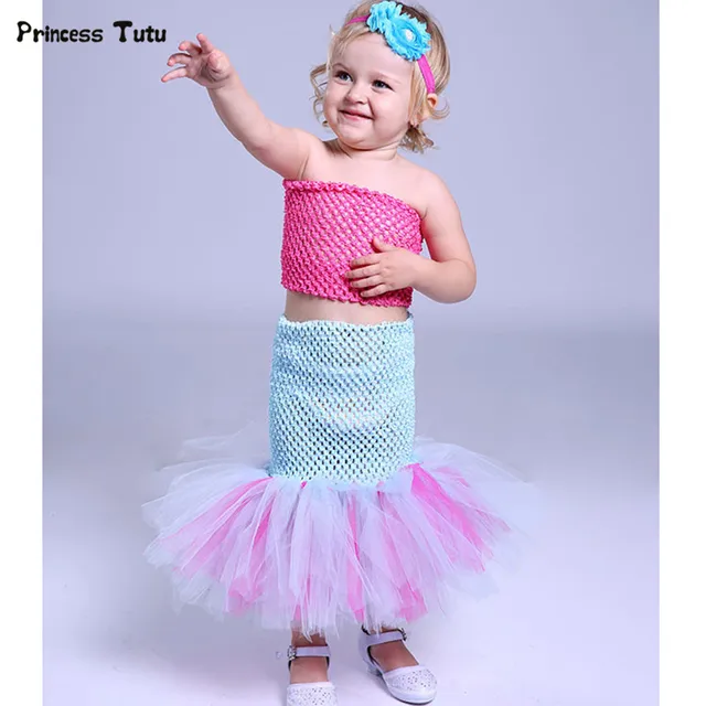girls cosplay mermaid ariel tutu dress lovely baby girls halloween costume kids party birthday photo performance tulle dresses - Mermaid Halloween Costume For Kids girls cosplay mermaid ariel tutu dress lovely baby girls halloween costume kids party birthday photo performance tulle dresses - Mermaid Halloween Costume For Kids
