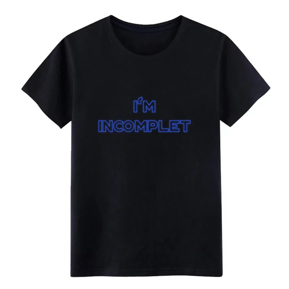 

Men's im incomplet neon 80s retro depression happy b t shirt Designs Short Sleeve round Neck homme Gift Humor Formal shirt