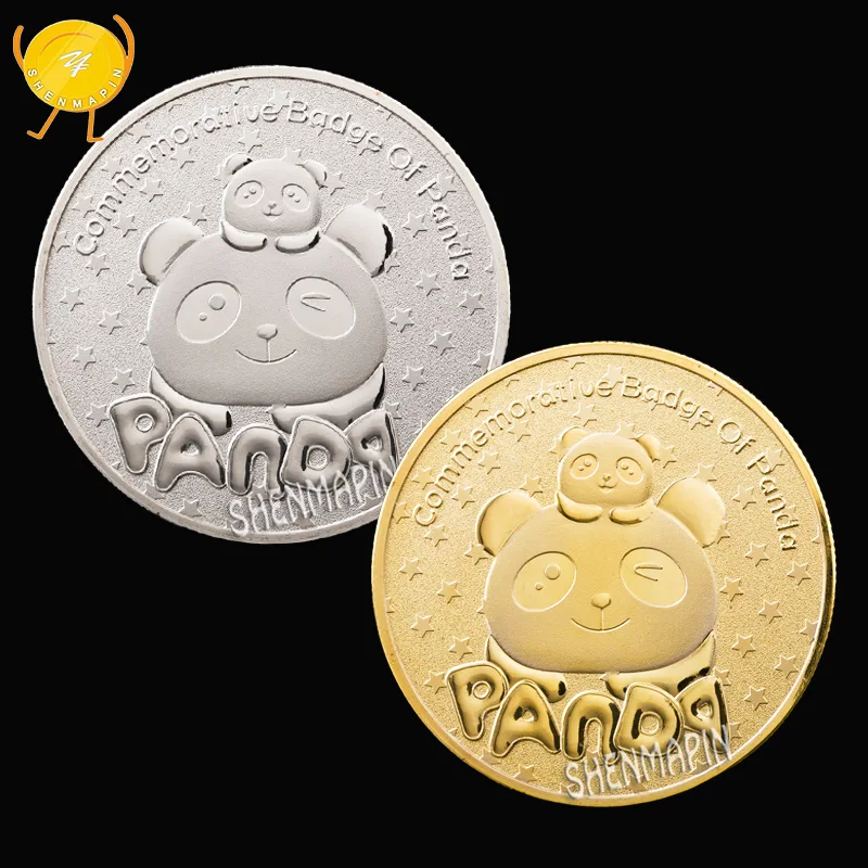 2019 China Panda Commemorative Coin Gold Plated Souvenir Coin Tourism Gifts E&F 