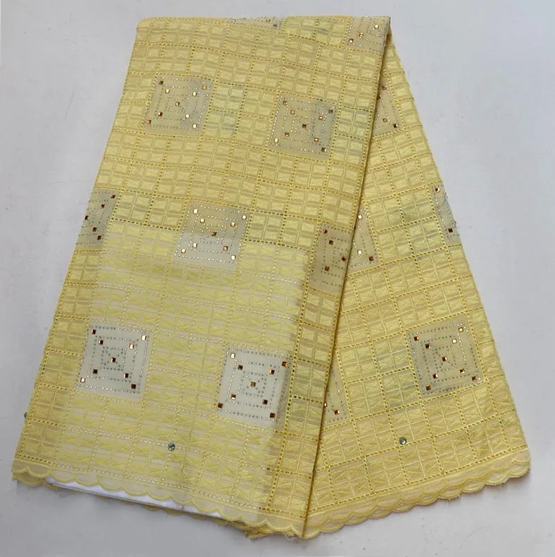

Latest style Swiss Voile Lace High Quality Yellow Lace in switzerland 100% cotton lace fabric for men African voile lace