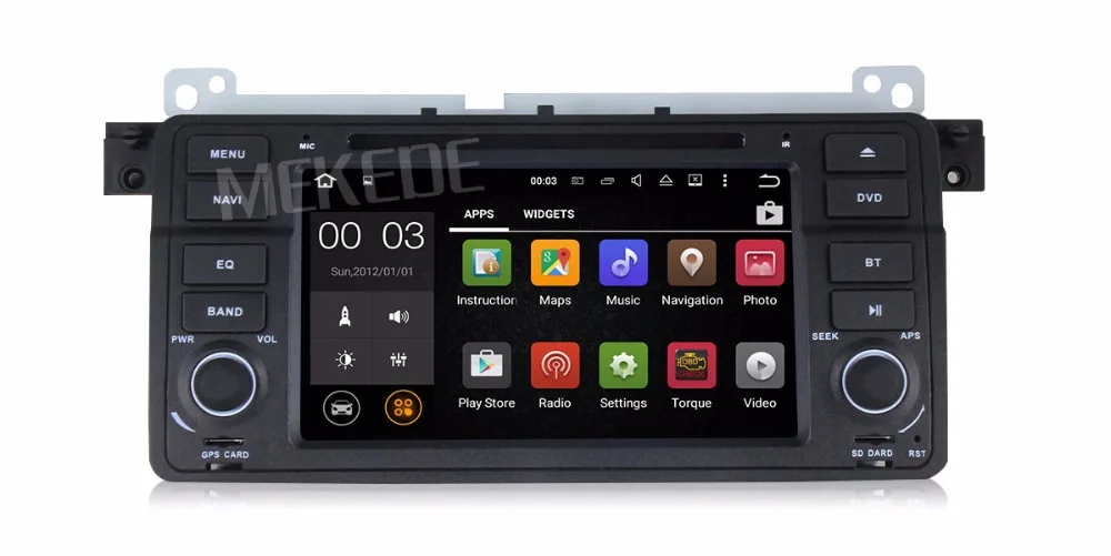 Perfect NaviFly 4G LTE Android8.1 Quad Core Car Radio DVD GPS Navigation Stereo for BMW E46 3 Series M3 1998-2006 RAM 2GB HD 1024*600 40