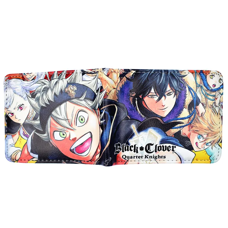 Anime Black Clover Wallet Short Bifold Purse Card Holders Card Coin Gift 
