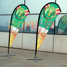 120cm*500cm Custom Double Side Printing Teardrop Banners Flags with Cross Water Bag Any Design Color Logo FREE SHIPPING