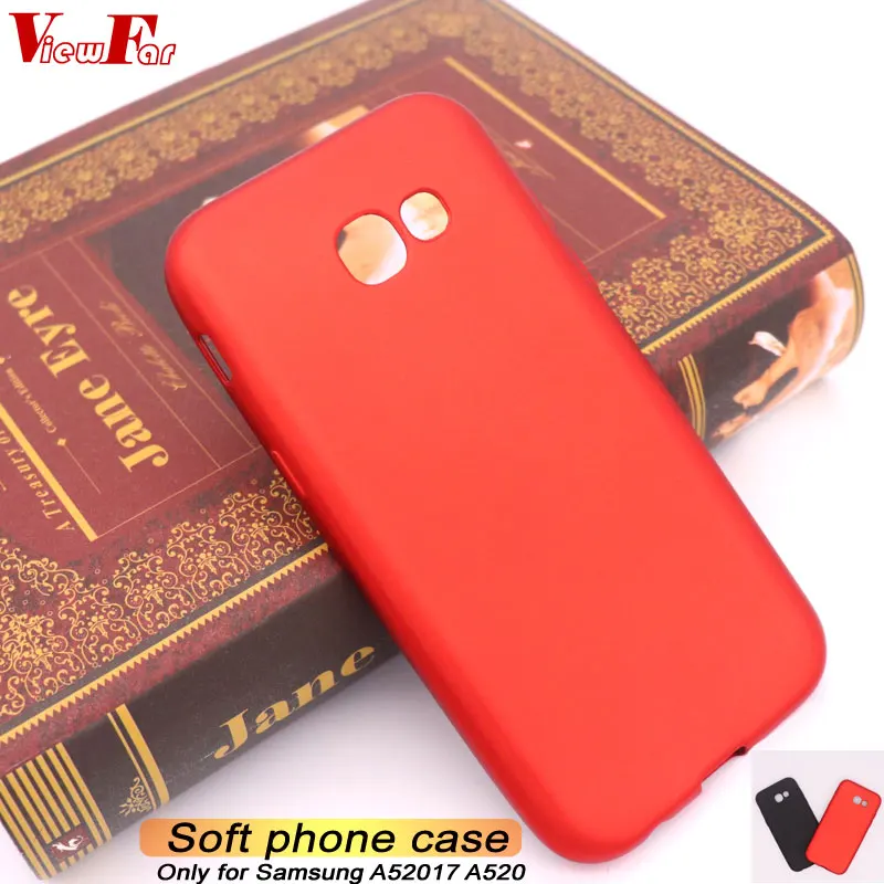 

Viewfar Red Case For Samsung Galaxy A52017 A520 Cover A5 2017 GalaxyA52017 GalaxyA520 Hot Sale Soft TPU Black Plastic Anti Fall
