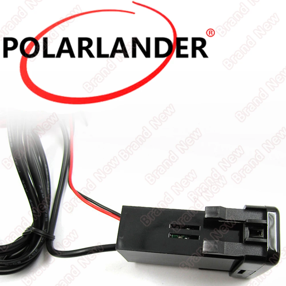 Автомобильное зарядное устройство с двумя USB разъемами 2 1 А MP3 аудио плеер ABS для