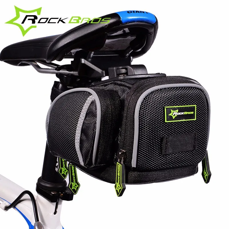 Discount Rockbros Bicycle Rear Seat Frame Bag With Rain Cover Cycling Tail Bag Reflective Bike Saddle Bag Bicycle Accessories 0