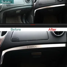 Tonlinker 3 PCS Car Styling Stainless Steel Dashboard glove box sticker cover Case stickers for Chevrolet TRAX 2014 Accessories