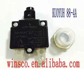 

10PCS/LOT 4A Waterproof cap 100% NEW KUOYUH CIRCUIT BREAKER 88 SERIES 4A