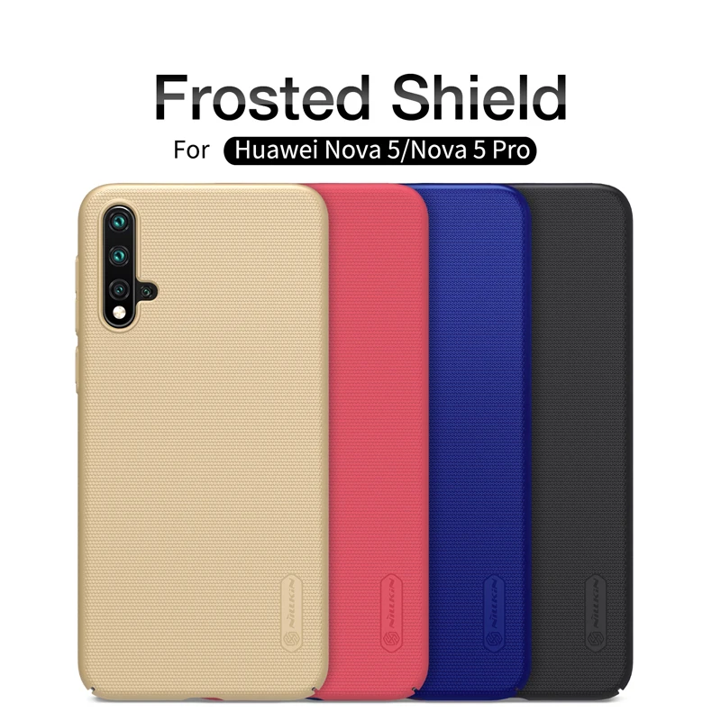 Huawei Nova 5 Case For Pro Cover NILLKIN Super Frosted Shield Back Phone Bumper Shell Gift Holder |