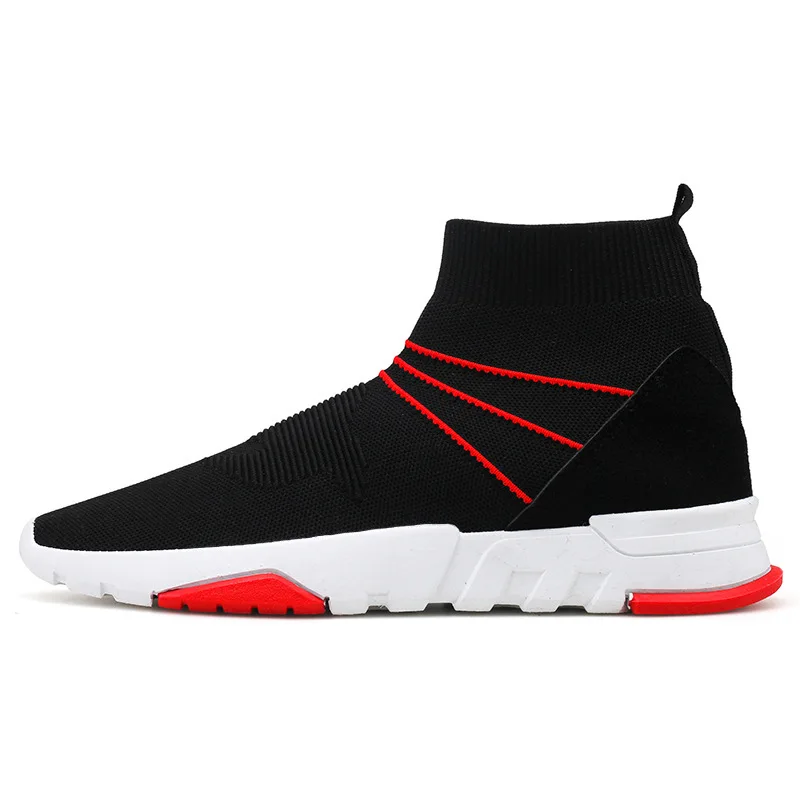 

Spring 2018 New Men's Casual Shoes Sneakers Flat bottom Breathable Fashion Students Men Flying Socks Breathable Slip