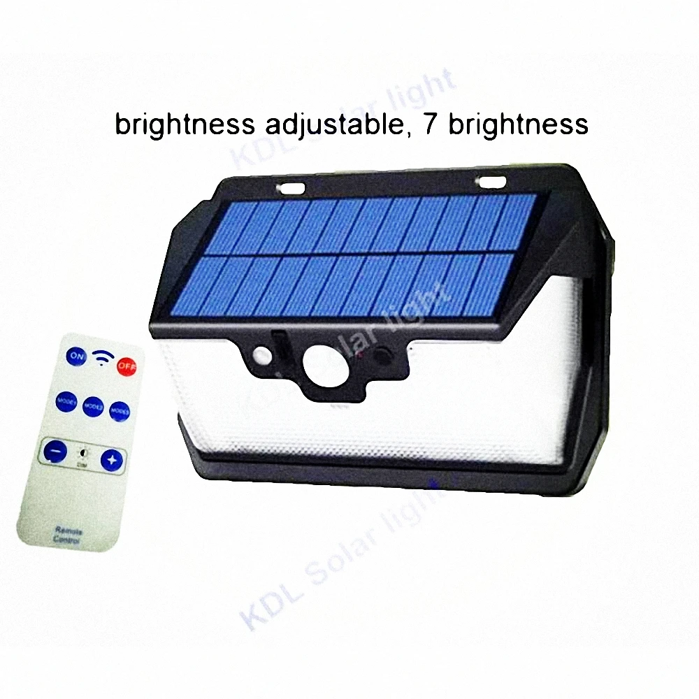 

55 LED 900lm Solar Light remote control radar smart 3 side lighting Waterproof LEDs Solar Li street wall lamp yard camp garage