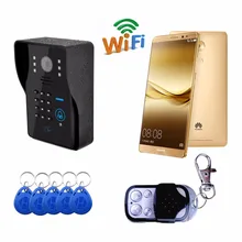 720P Wifi Wireless Video Door Phone Doorbell Support IOS Android for iPad Smart Phone Tablet Control