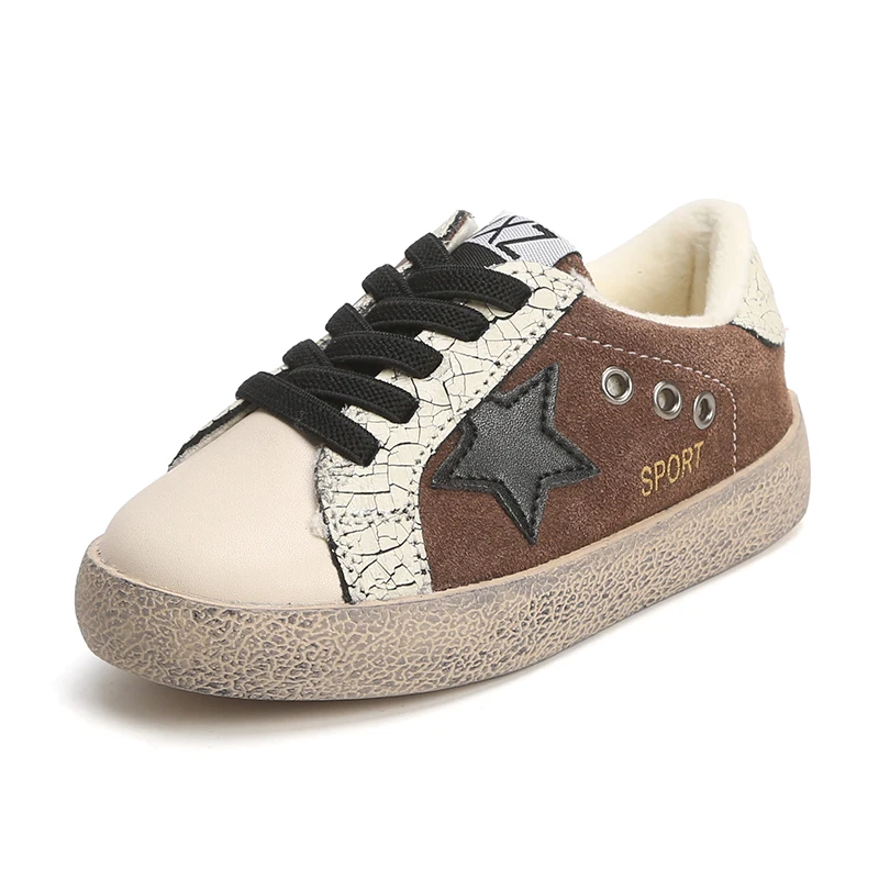 

Star Dirty Kids Warm Winter Shoes 2018 New Children Sneakers Patchwotrk Fashion Boys Sports Trainer 1 4 6 8 12 years
