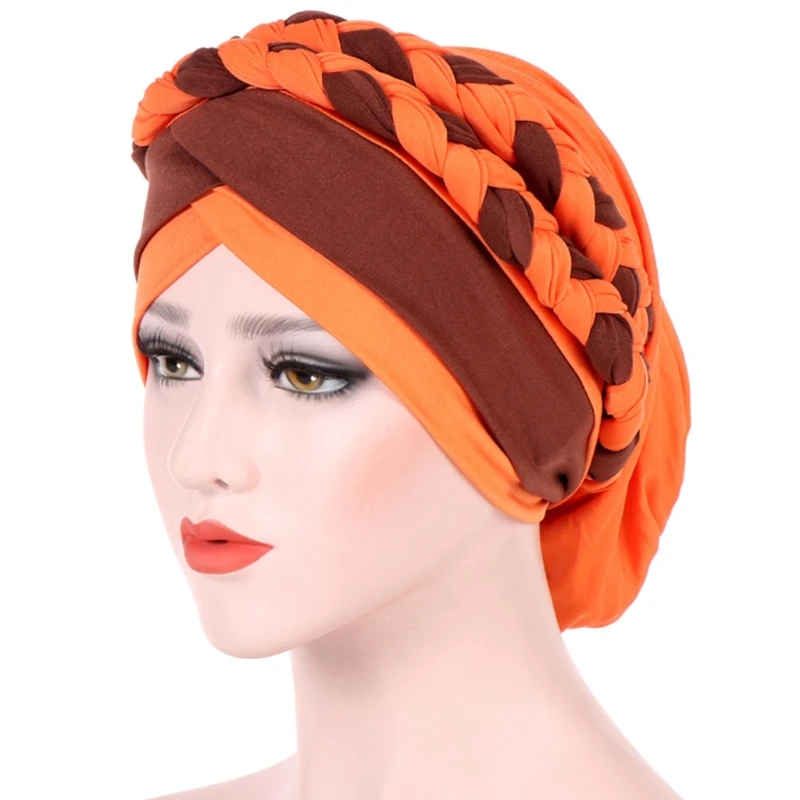 Новинка, модные женские шапки с косами, Кепка для девушек, женщин, многофункциональная, двойной цвет, тюрбан, 11 видов стилей, высокое качество