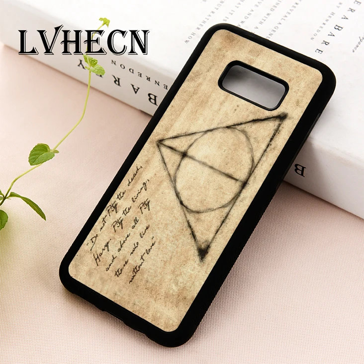 

LvheCn TPU phone case cover for Samsung Galaxy S5 S6 S7 S8 S9 S10 EDGE PLUS S10e Note 5 8 9 Harry Potter Quote Deathly Hallows