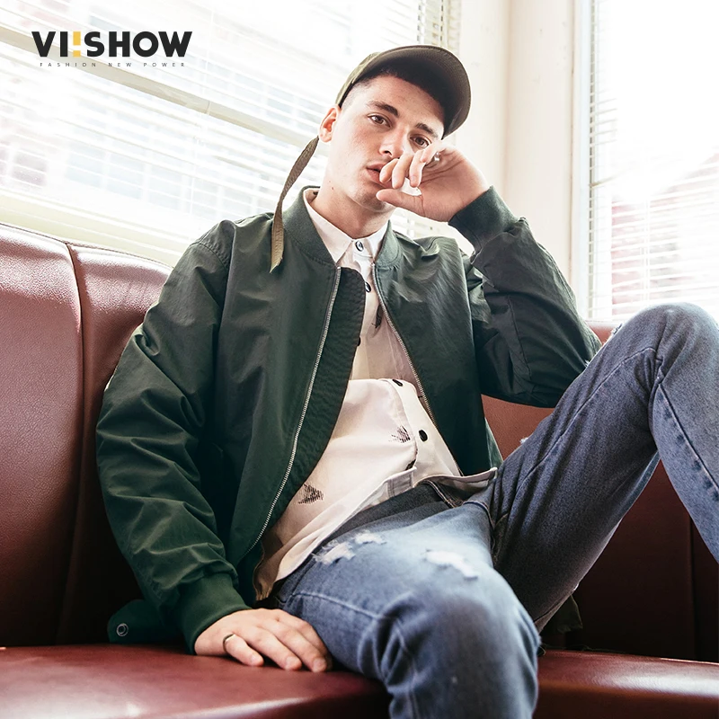 Мужская куртка бомбер VIISHOW модная брендовая одежда повседневный дизайн уличная