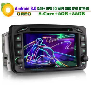 

Android 8.0 Car Stereo WiFi 3G OBD CD DVR GPS Radio Sat Navi Car Multimedia Player FOR Mercedes Benz C-Class W203 S203 DAB+ BT