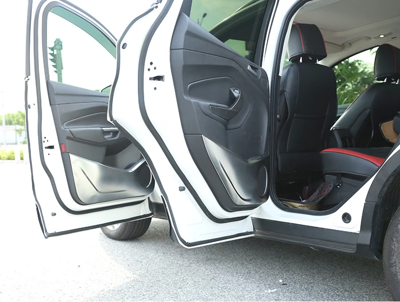 Lsrtw2017 Нержавеющая сталь резиновый уплотнитель двери автомобиля против-kick доска для Ford Kuga Escape 2013