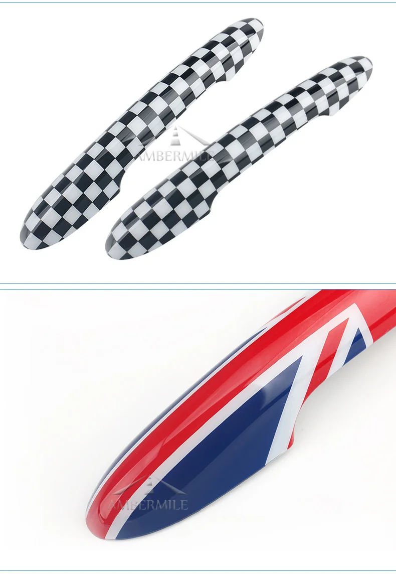  Car Door Handle Covers Sticker Decal Decoration for Mini Cooper Countryman R60 Paceman R61 Accessories Car Styling (4)