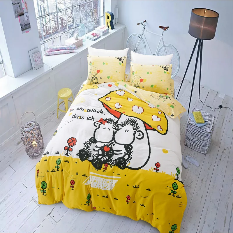 100 Cotton Colourful Monkey Bedding Set L 4Pcs Home Four Seasons Stars