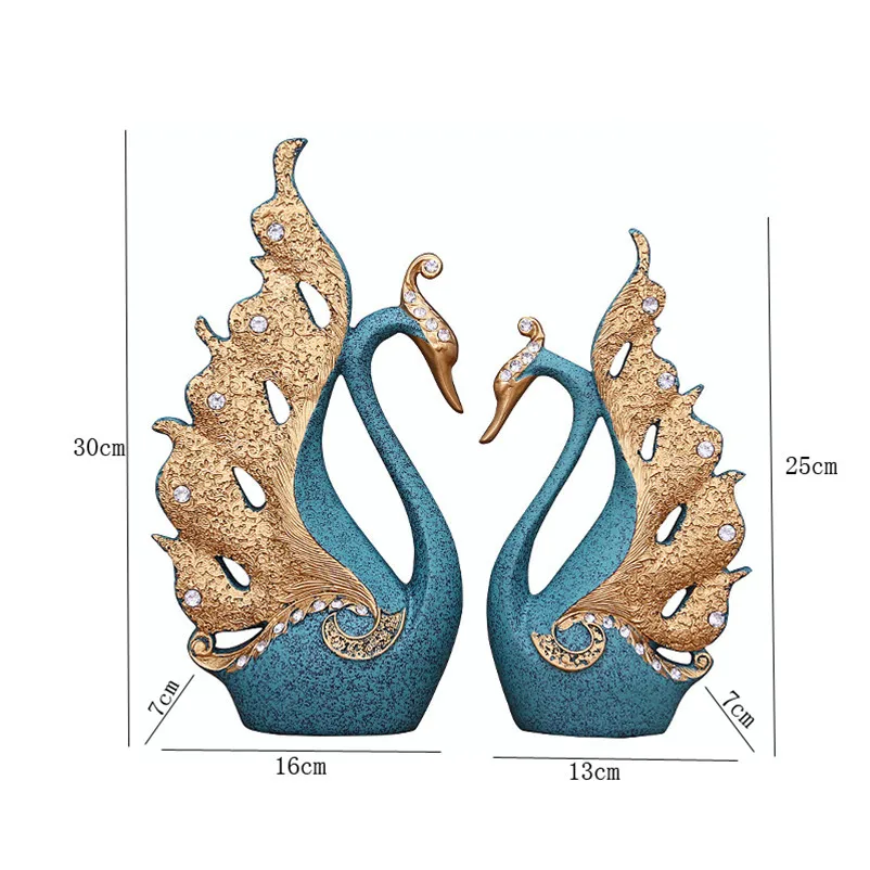 Украшение дома аксессуары пара скульптура в виде Лебеди Домашняя Декоративная скульптура современное искусство украшения свадебные подарки для друзей влюбленных