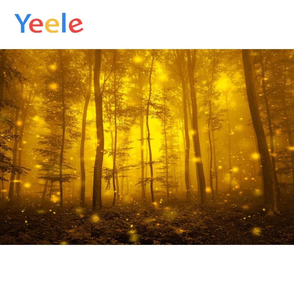 

Yeele Glitter Dreamlike Firefly Scene Child Photography Backgrounds Banner Doll Pet Props Photographic Backdrop For Photo Studio