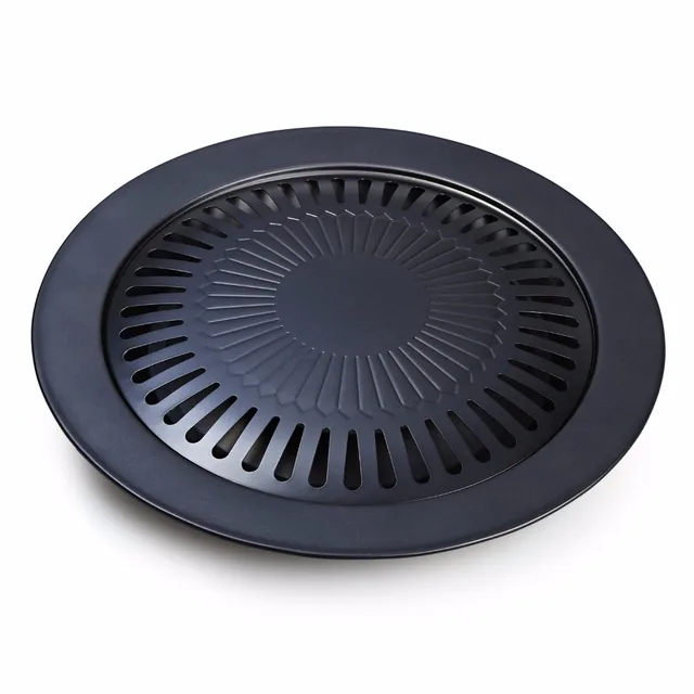 Special Offers 1PCS Non-stick Grill Pan Refined Iron For BBQ Plate Healthy Smokeless Barbecue Plate Cooktop Parts