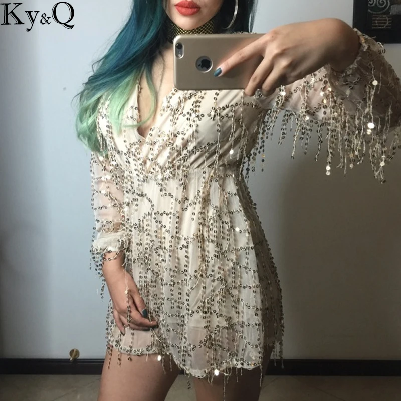 Ky & Q сексуальные вечерние мини платья женское летнее платье туника с длинным