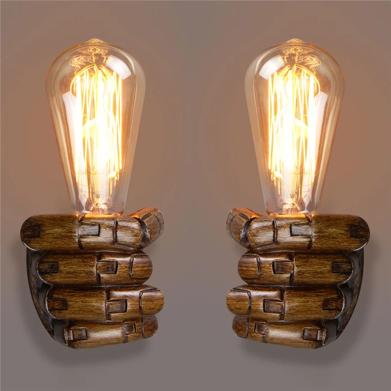 Esquerda para a Direita do Vintage Parede de Luz da Lâmpada Sala de Jantar em Casa Noite Edison Lâmpadas Bar Café Estudo Loft Foyer Decoração Mão E27