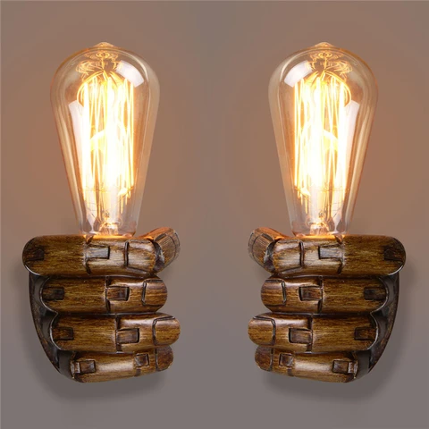 Esquerda para a Direita do Vintage Parede de Luz da Lâmpada Sala de Jantar em Casa Noite Edison Lâmpadas Bar Café Estudo Loft Foyer Decoração Mão E27