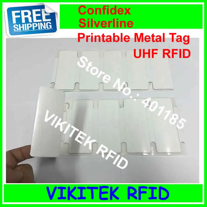 

UHF RFID printable metal tag Confidex Silverline 10 pcs per roll 915M EPC C1G2 ISO18000-6C versatile all surface rfid label